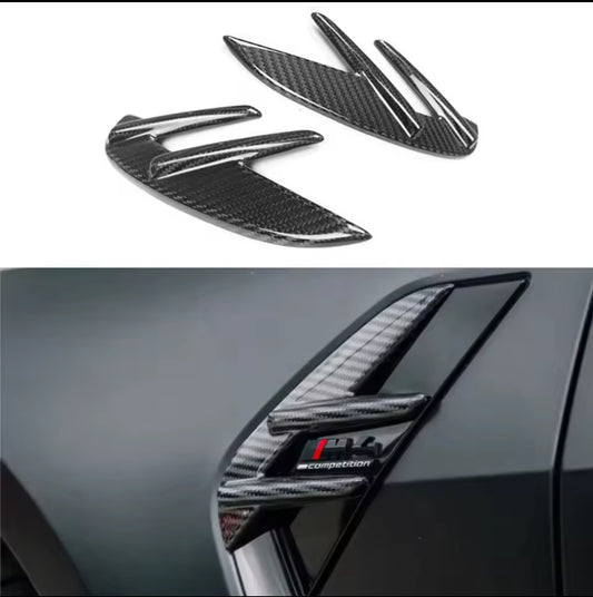 G80/G82/G83 BMW M3/M4 Dry Carbon Fiber Front Fender Wing Blade Trims – 2 Piece Set