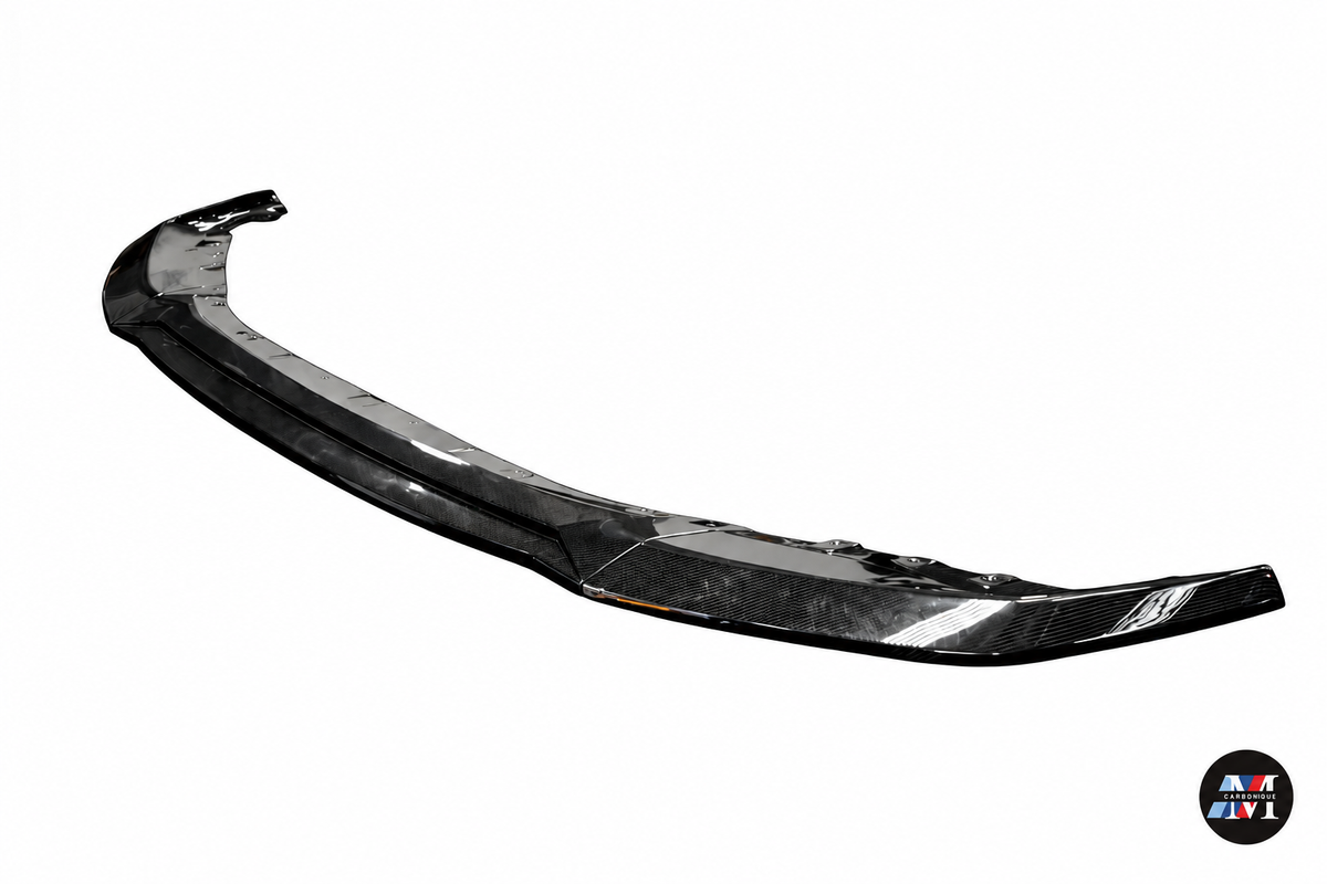 MCarbonique branded product photo — MCarbonique G87 M2 Extended-Style Dry Carbon Front Lip — photo 1