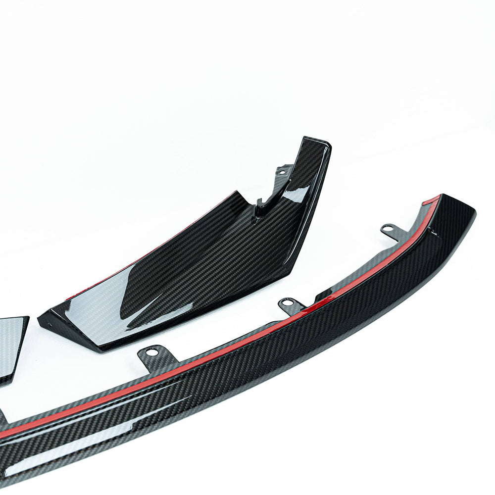 BMW M3/M4 G80/G82 Dry carbon fiber CSL three-stage front lip - photo 5