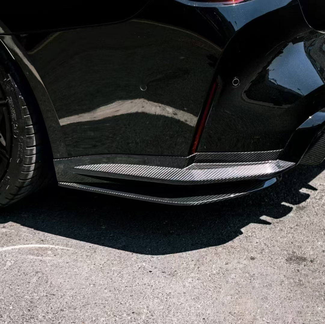 BMW G80 G81 G82 G83 bumper spoilers, diffusers, dry carbon fiber R44 rear diffusers - photo 2