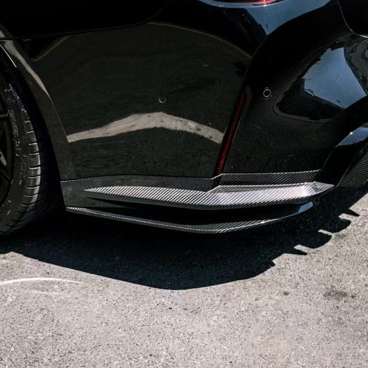 BMW G80 G81 G82 G83 bumper spoilers, diffusers, dry carbon fiber R44 rear diffusers - photo 2