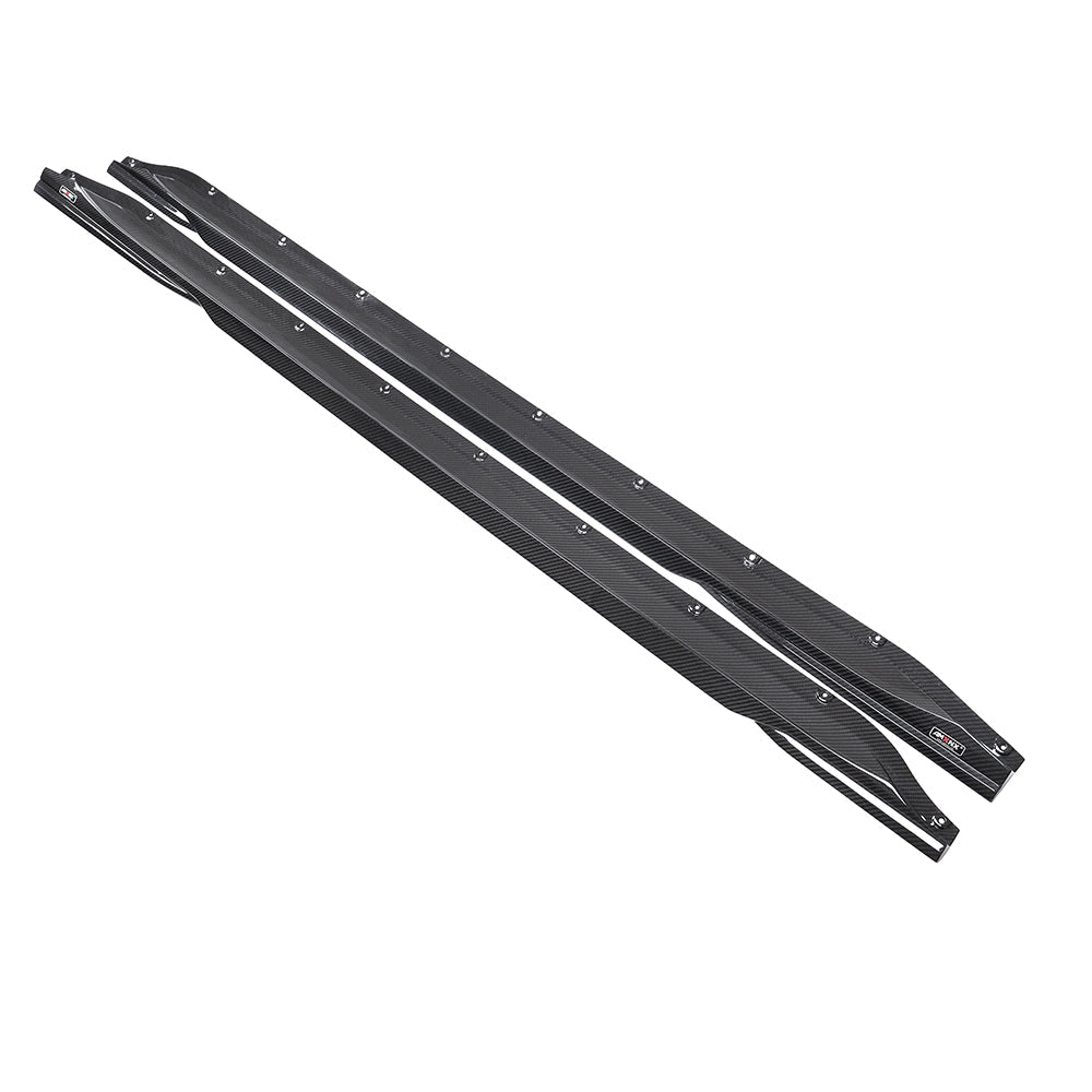 For BMW M3 M4 G80 G82 G83 2021+ Dry Carbon Fiber Side Skirt Set M Carbonique Style - photo 2