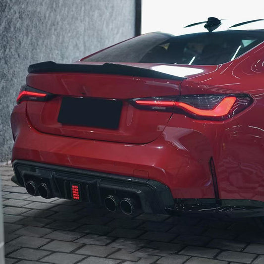 BMW M3 G80 / M4 G82 - CARBON FIBER REAR DIFFUSER WITH F1 LED (V2) - photo 2