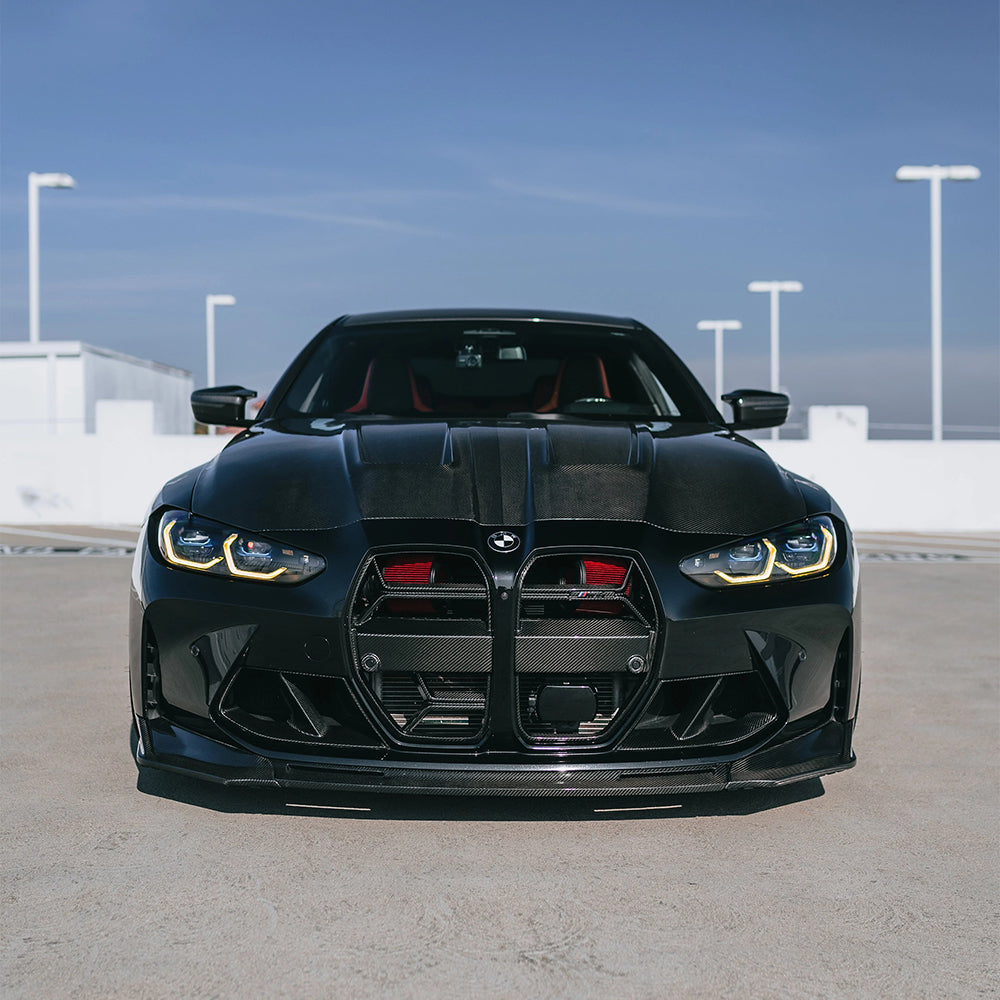 BMW M3/M4 G80/G82 Dry carbon fiber three-stage V-shaped front lip - photo 6