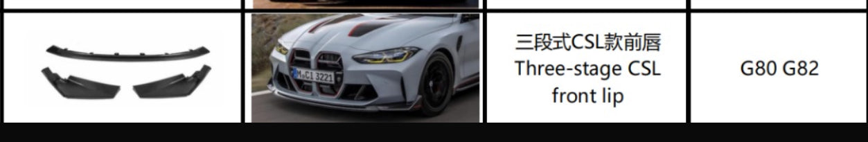 G80/G82  BMW M3/M4 CSL-Style Dry Carbon Fiber Front Lip