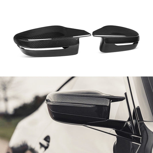 G80/G82/G87 BMW M3/M4/M2 Dry Carbon Fiber Mirror Caps – Full Replacement