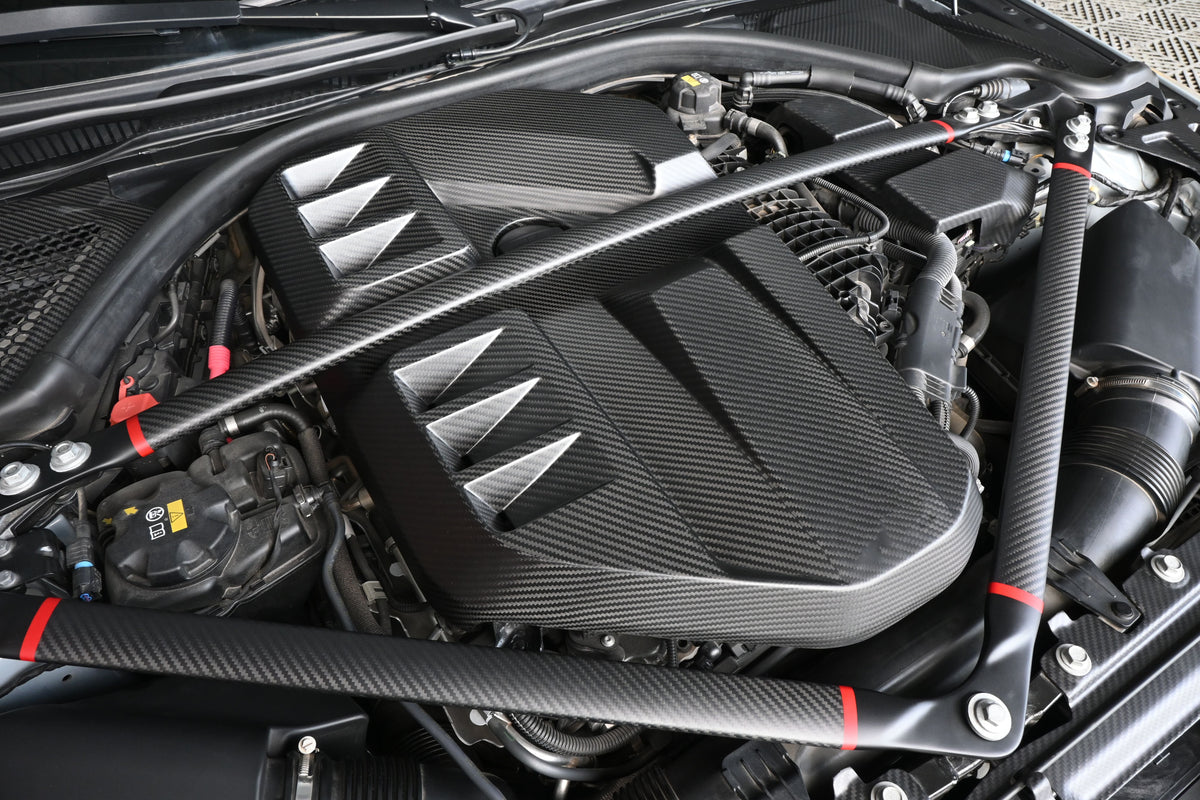 MCarbonique Dry Carbon Engine Strut Brace | BMW G80/G82/G87 — photo 2