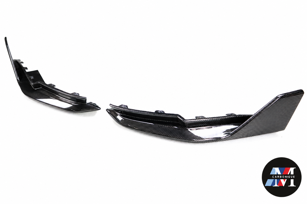 MCarbonique branded product photo — MCarbonique MP-Style Dry Carbon Rear Splitters | BMW G80 M3 / G82 M4 — photo 1