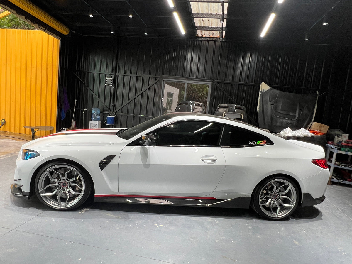 BMW G80 M3 & G82 M4 Pre-Preg Carbon Fibre Side Skirts by M Carbonique (2021+) - photo 14
