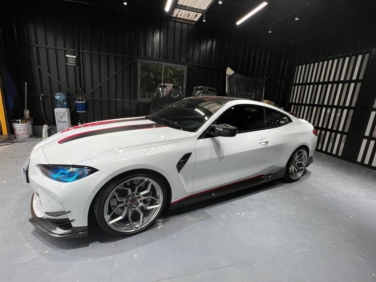 BMW G80 M3 & G82 M4 Pre-Preg Carbon Fibre Side Skirts by M Carbonique (2021+) - photo 11