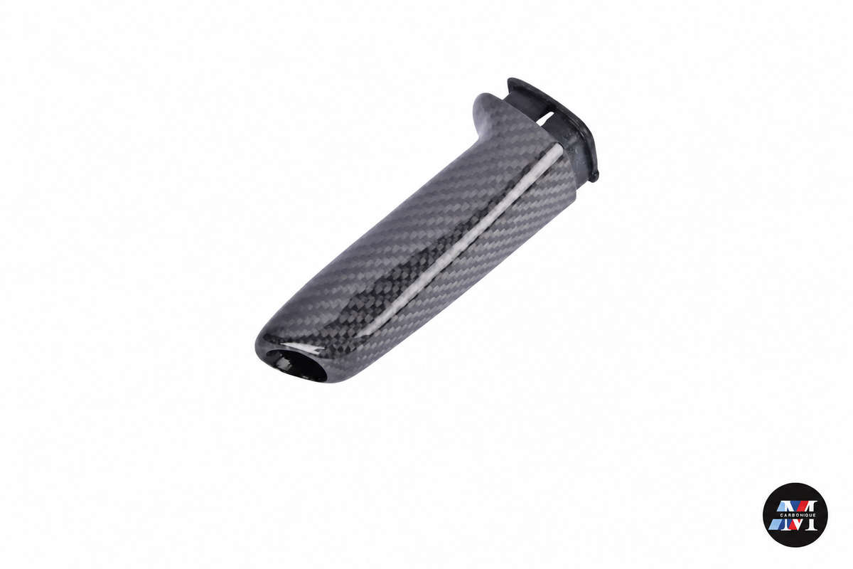 MCarbonique branded product photo — MCarbonique F80/F82/F83 Dry Carbon Parking Brake Handle — photo 1