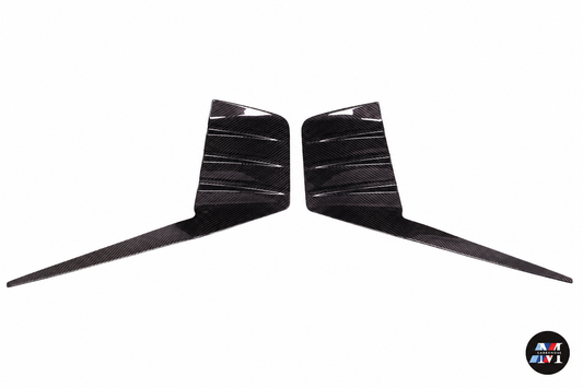 MCarbonique branded product photo — MCarbonique G87 M2 MP-Style Dry Carbon Rear Bumper Fins — photo 1
