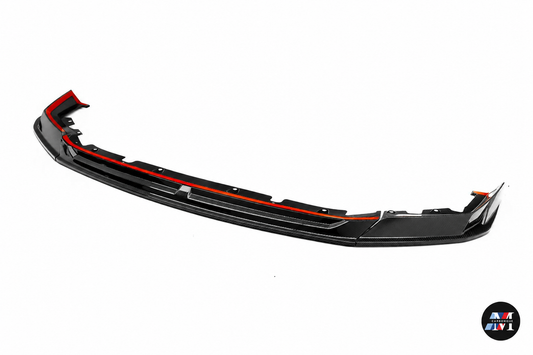 MCarbonique branded product photo — MCarbonique G90/G99 M5 Track-Style Dry Carbon Front Lip — photo 1
