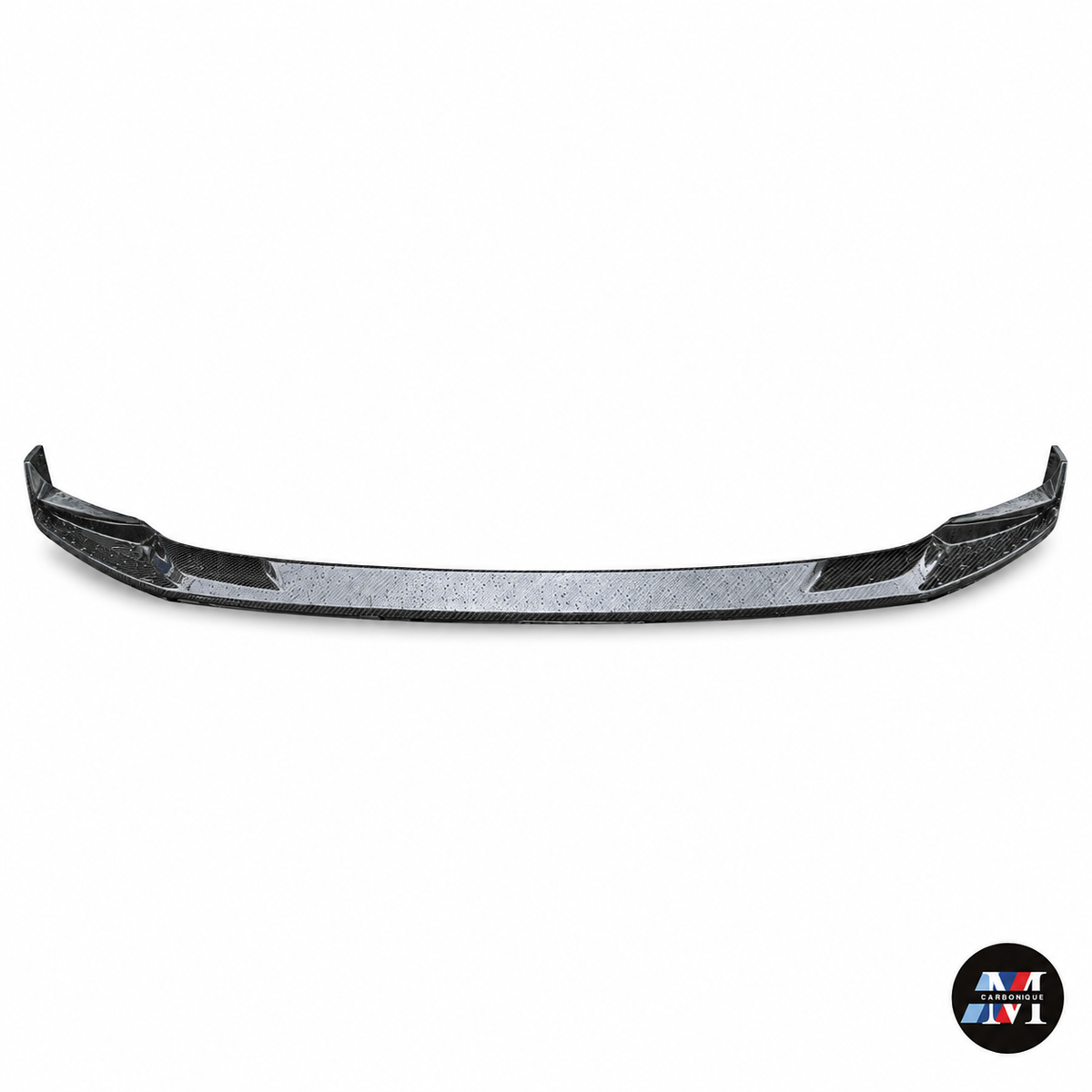 MCarbonique branded product photo — MCarbonique One-Piece Dry Carbon Front Lip | BMW G80/G82 — product on white