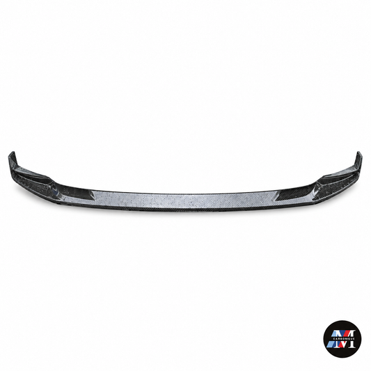 MCarbonique branded product photo — MCarbonique One-Piece Dry Carbon Front Lip | BMW G80/G82 — product on white